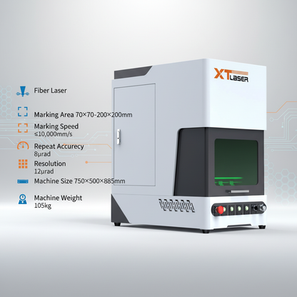 XT Laser H-Serie geschlossener Faserlaser-Markierer｜10000mm/s extrem schnell｜Vollständig geschlossene Blechkonstruktion｜Raycus Laserquelle + Jin Hai Chuang Galvanometer